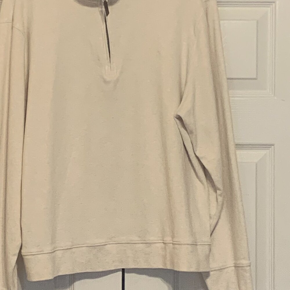Biltmore cream colored Men's pullover quarter zip XL - Picture 3 of 10